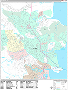 San Rafael  Wall Map Premium Style